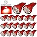 YITAMOTOR 20 PCS T10 Wedge 8-SMD Red LED Light bulbs W5W 2825 158 192 168 194