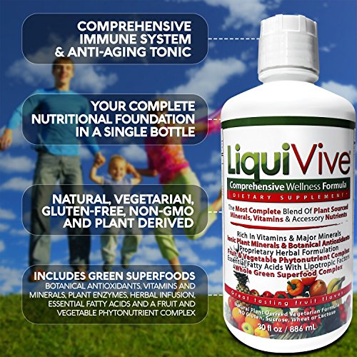 LiquiVive Liquid Vitamins Nutritional Supplements. Best AntiAging