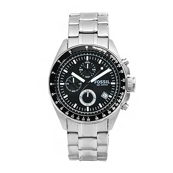  Fossil Fossil Men's Stainless Steel Chronograph Black Dial Watch