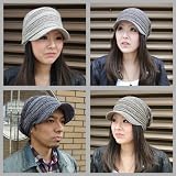 帽子　キャスケット春夏ねじり編み 春