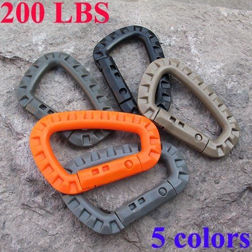 10pcs/lot Mini Climbing Carabiner Clip Edc Tool Outdoor Camping Carabiner Equipment Militery