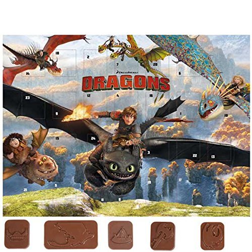Dragons Schoko-Adventskalender mit 75g Schokolade für Weihnachten