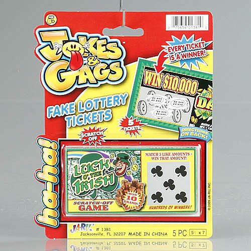 J & G Fake Lottery Tickets - 1 Pack