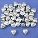 15g Heart Beads Silver Plated Beading 5mm Approx 35