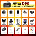 Nikon D90 SLR Digital Camera with 18-55mm VR Lens and 55-200mm Lens + Huge Accessories Package Including Wide Angle Macro Lens + 2x Telephoto + 3 Pc Filter KIT + 8gb Sdhc Memory Card + 2x Extended Life Batteries + Carrying Case + Tripod + Monopod & Much More!!