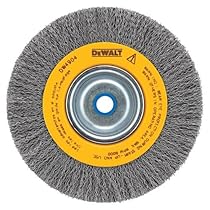 DEWALT DW4906 8-Inch Crimped Bench Wire Wheel, 5/8 Arbor, Medium Face, .014-Inch Wire

