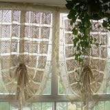 Vintage Hand Crochet Off White Adjustable Pull up Shade/curtain