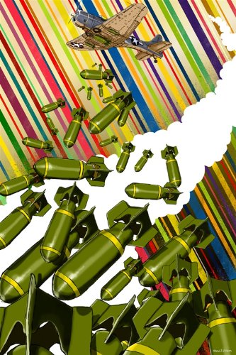 Air Plane Bomb Art Print: Framed Canvas Art Prints Wall Art Poster. 24