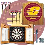 Central Michigan University Dart Cabinet w/ Darts and Board
