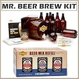 Mr. Beer Premium Edition Home Microbrewery System Bundle w/ 3 Beer Mix International Variety Pack