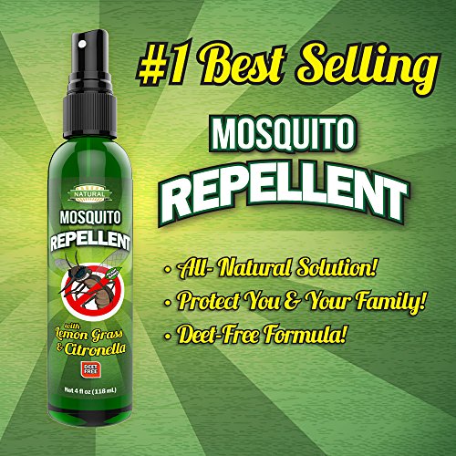 Natural Bug Repellent Spray, Mosquitoes, SAFE for Babies, Children, Adults and Pets. Long