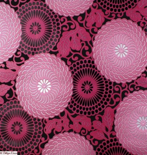 Tapete rasch Chelsea 759044 Pink Schwarz Silber Vliestapete