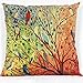 Usstore Tree Flower Square Pillow Throw Cushion Cover Pillowslip Case