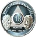 18 Month Founders AA Medallion Titanium Nickel Plated Chip Bill W & Doctor Bob