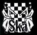 Search : Ska - 2 Dancers with Logo and Ska Checkers - Sticker / Decal (Rude Boys)
