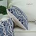 CaliTime Canvas Throw Pillow Cover Case for Couch Sofa Home Decoration Vintage Southwestern Geometric 18 X 18 Inches Navy Blue