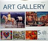 ART GALLERY 5 PUZZLES BOX SET by JOHN FAWCETT, VADIK SULJAKOV, MAX GOLD, ANN STOOKEY & JONI JOHNSON-GODSY
