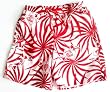 Big and Tall Mens Swim Trunks with Adjustable Elastic Drawstring Waist and Board Short Style Front, 2 Inseam Slit Pockets and Side Cargo Pocket. Mesh Lined. Red Aces in Sizes XL - 4XL