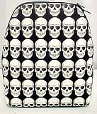 Robo Skulls Print Backpack Purse Bag Evil Gothic