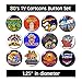80's TV Cartoons Buttons Pins (set #2)