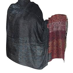 Women Shawl Wool Antique Paisley Pattern Accessory 84 x 40 inches (psley367)