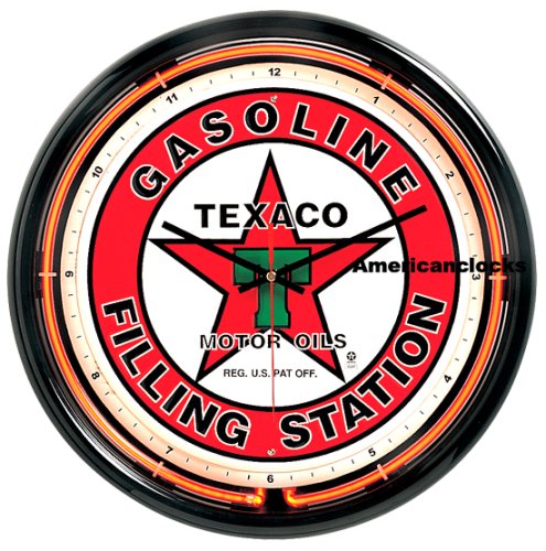 Texaco Licensed Neon Wall Clock Neon Sign
