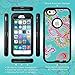 iPhone 6 Plus Case, iPhone 6 Plus 5.5 Inch Case,AnnBay for iPhone 6 Plus Three Layers Colour Hawaiian 3in1 Hybrid High Impact ShockProof Hybrid Heavy Duty Armor Case Cover (Totem Tribal Flower Black)