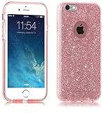 iPhone 6s Case, TOZO® SHINY Series [Bling Crystal] Ultra Thin Sparkle Premium 3 Layer Hybrid Semi-transparent Lightweight / Exact Fit / Soft Case for iPhone 6 (2014) / 6s (2015) - 4.7 Pink