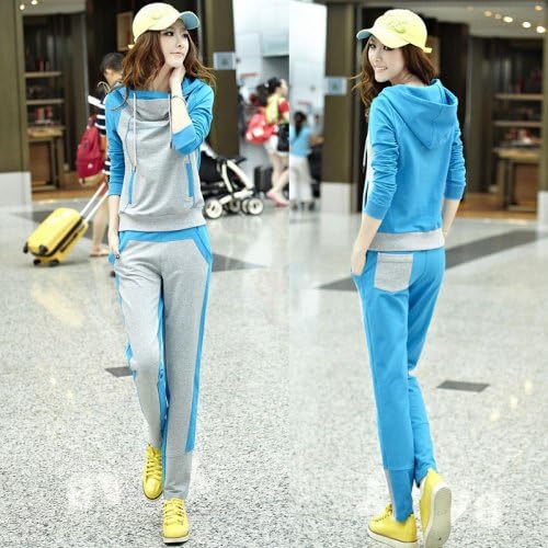 Leisure Long Sleeved Hooded Sweater Pants Suit