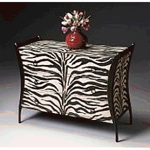 Elegant Decor 1708191 Chest - Zebra Stripe Finish