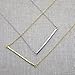 Beauniq Sterling Silver Bar Pendant Necklace, 16 Inches-18 Inches