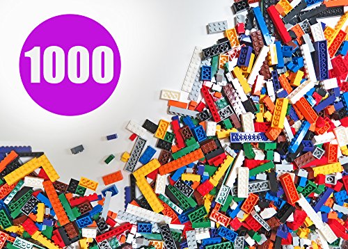 Building bricks - regular colors - 1,000 pieces - compa…