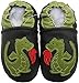 Carozoo Shoeszoo Fire Dragon Black Soft sole leather baby/toddler/kid shoes