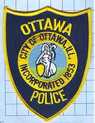 Art and Craft Supply: Police Patch Embroidered Patch Collectible - Illinois - Ottawa 1853 - CRI
