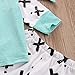 Baby Boys Girls Raglan Sleeve T-shirt and Cross Print Pants Outfit with Hat