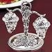 HANGING SALT/PEPPER SET - SILVER PLATED GRAPE DESIGN HANGING SALT AND PEPPER SHAKERS
