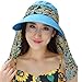 Ladies Summer Beach Cotton Big Brim Foldable Sun Floppy Sunblock Hat Hats Visor