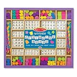 Melissa & Doug Deluxe Wooden Stringing Beads with over 200 beads