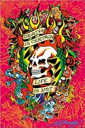 Ed Hardy - Tattoo Poster (2008 Edition - Death Is Certain) (Size: 24" x 36")