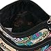 Womens Paisley Crossbody Swingpack Bag (Black Multicolor)