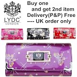 EXOTIC GLITTER LYDC LADIES DESIGENER SPARKLY CLUTCH PURSE WALLETS BOUTIQUE LEATHER