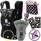 ベビーウエストベルト付エルゴベビー 抱っこ紐 ナイトスカイ・メッシュインサート2II 【正規代理店2年間保証-SG認定付】収納ポーチ＋よだれパッド（ナイトスカイ）付