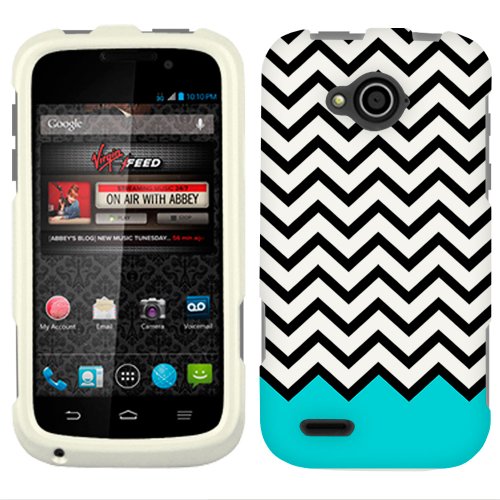 ZTE Reef Chevron Black White Turquoise Ribon Phone Case Cover