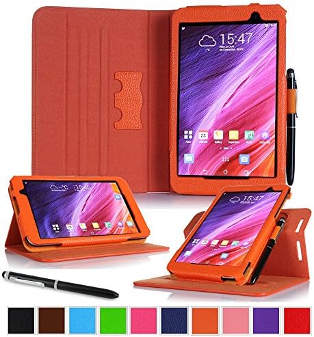 roocase ASUS MeMO Pad 7 ME176CX Case - Dual View Multi-Angle Stand 7-Inch 7" Tablet Smart Cover - ORANGE