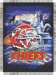 Kansas City Chiefs Home Field Advantage Woven Tapestry Throw Blanket - NFL Football Fan Shop