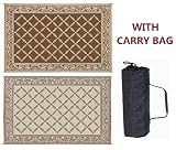 Reversible Mat 116097 Brown & Beige Garden Mat 6 X 9