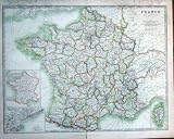 FRANCE 1914 GEOGRAPHY MAPS RIVIERA PROVINCES CORSICA