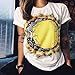 Lookatool Women Loose Sunflowers Printing Short Sleeve Blouse Vest Tops T-Shirt