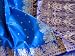 TURQUOISE BLUE WEDDING BOLLYWOOD SILK SARI SAREE FABRIC