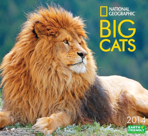 2014 national geographic big cats deluxe wall